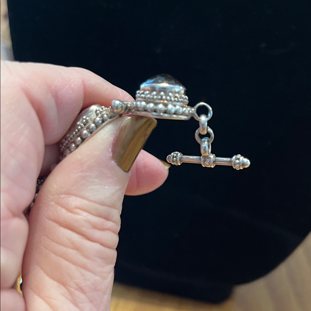 Sterling gemstone tennis bracelet - Picture 3 of 3